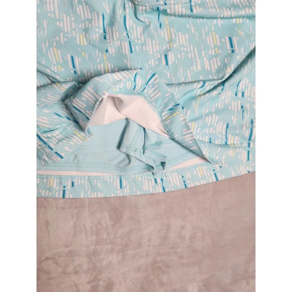 CG by Champion Womens XL‎ Activewear Skirt Skort Light Blue Floral  Tennis Golf
